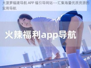 大菠萝福建导航 APP 福引导网站——汇集海量优质资源的实用导航