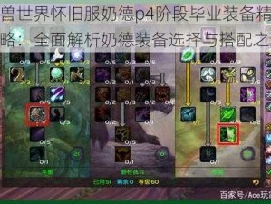 魔兽世界怀旧服奶德p4阶段毕业装备精选攻略：全面解析奶德装备选择与搭配之道