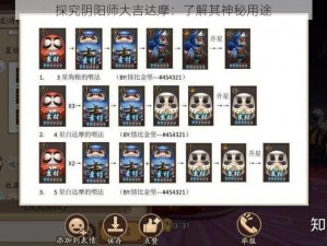 探究阴阳师大吉达摩：了解其神秘用途