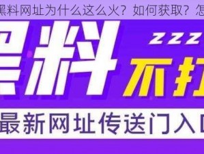 166SU 吃瓜黑料网址为什么这么火？如何获取？怎样避免被骗？