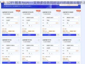 九幺 1031 版本 tyun——支持多任务同时运行的高效云服务器