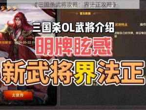 《三国杀武将攻略：界法正攻略》