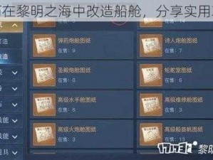 如何在黎明之海中改造船舱，分享实用攻略