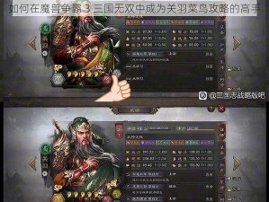 如何在魔兽争霸 3 三国无双中成为关羽菜鸟攻略的高手