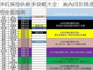 咔叽探险队新手攻略大全：从入门到精通的全面指南