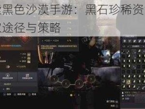 探索黑色沙漠手游：黑石珍稀资源的获取途径与策略