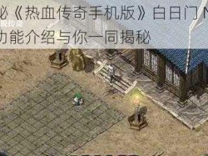 揭秘《热血传奇手机版》白日门 NPC：功能介绍与你一同揭秘