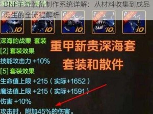 DNF手游装备制作系统详解：从材料收集到成品诞生的全流程解析