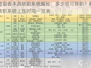 楚留香手游转职系统揭秘：多少级可转职？新转职系统上线时间一览表