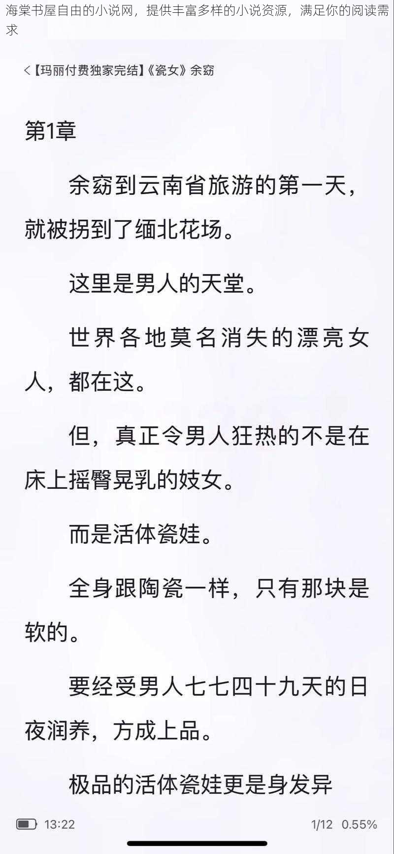 海棠书屋自由的小说网，提供丰富多样的小说资源，满足你的阅读需求