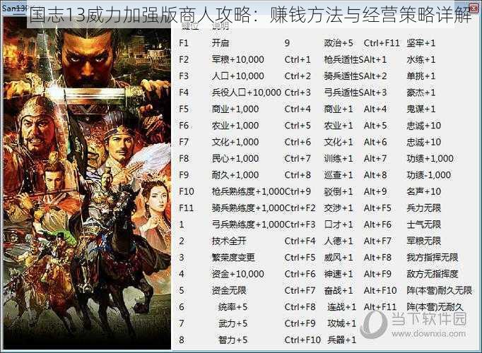 三国志13威力加强版商人攻略：赚钱方法与经营策略详解