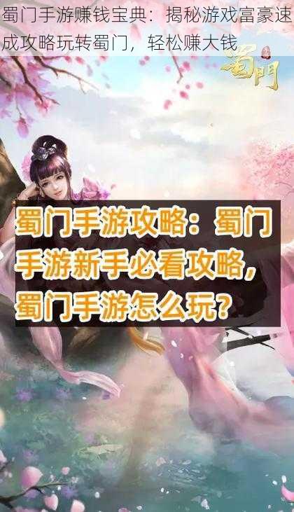 蜀门手游赚钱宝典：揭秘游戏富豪速成攻略玩转蜀门，轻松赚大钱