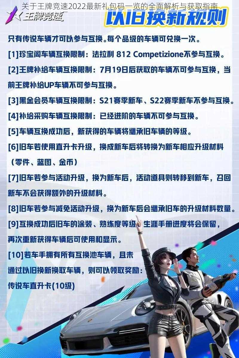 关于王牌竞速2022最新礼包码一览的全面解析与获取指南