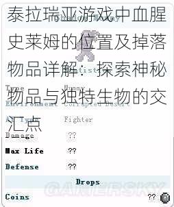 泰拉瑞亚游戏中血腥史莱姆的位置及掉落物品详解：探索神秘物品与独特生物的交汇点