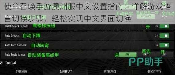 使命召唤手游澳洲服中文设置指南：详解游戏语言切换步骤，轻松实现中文界面切换