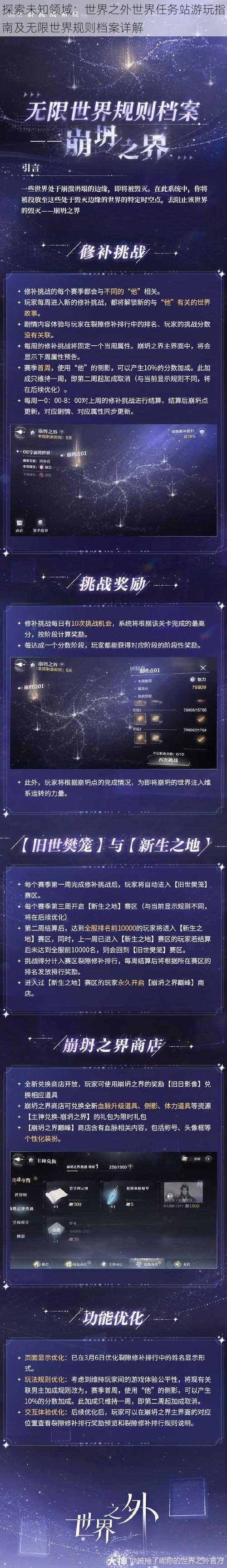 探索未知领域：世界之外世界任务站游玩指南及无限世界规则档案详解