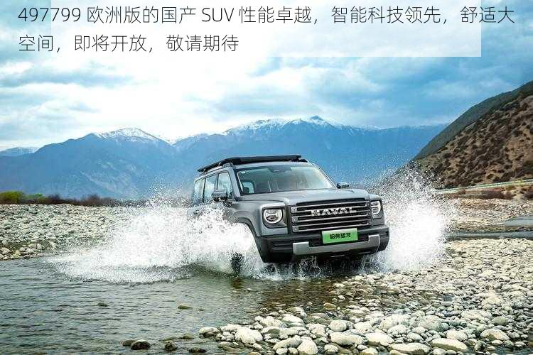 497799 欧洲版的国产 SUV 性能卓越，智能科技领先，舒适大空间，即将开放，敬请期待