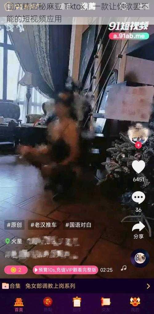 国产精品秘麻豆 Tiktok，一款让你欲罢不能的短视频应用