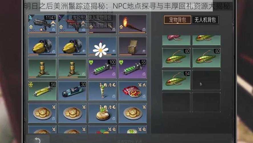 明日之后美洲鬣踪迹揭秘：NPC地点探寻与丰厚回礼资源大揭秘