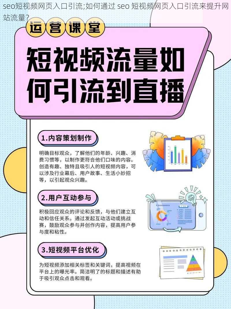 seo短视频网页入口引流;如何通过 seo 短视频网页入口引流来提升网站流量？