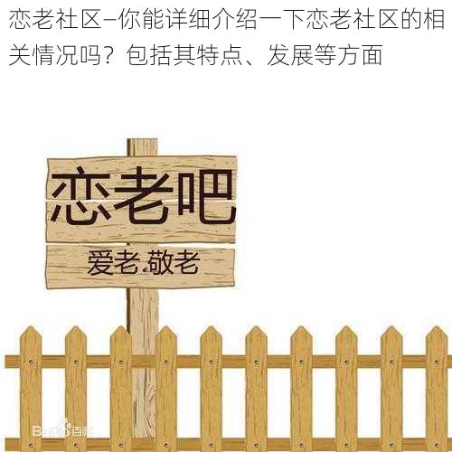 恋老社区—你能详细介绍一下恋老社区的相关情况吗？包括其特点、发展等方面