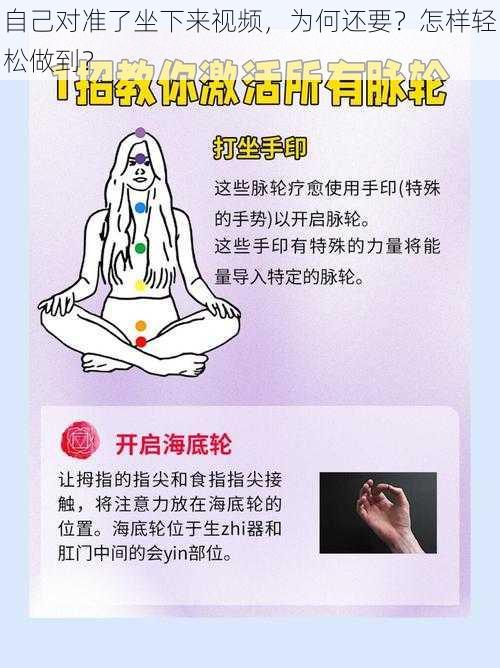 自己对准了坐下来视频，为何还要？怎样轻松做到？