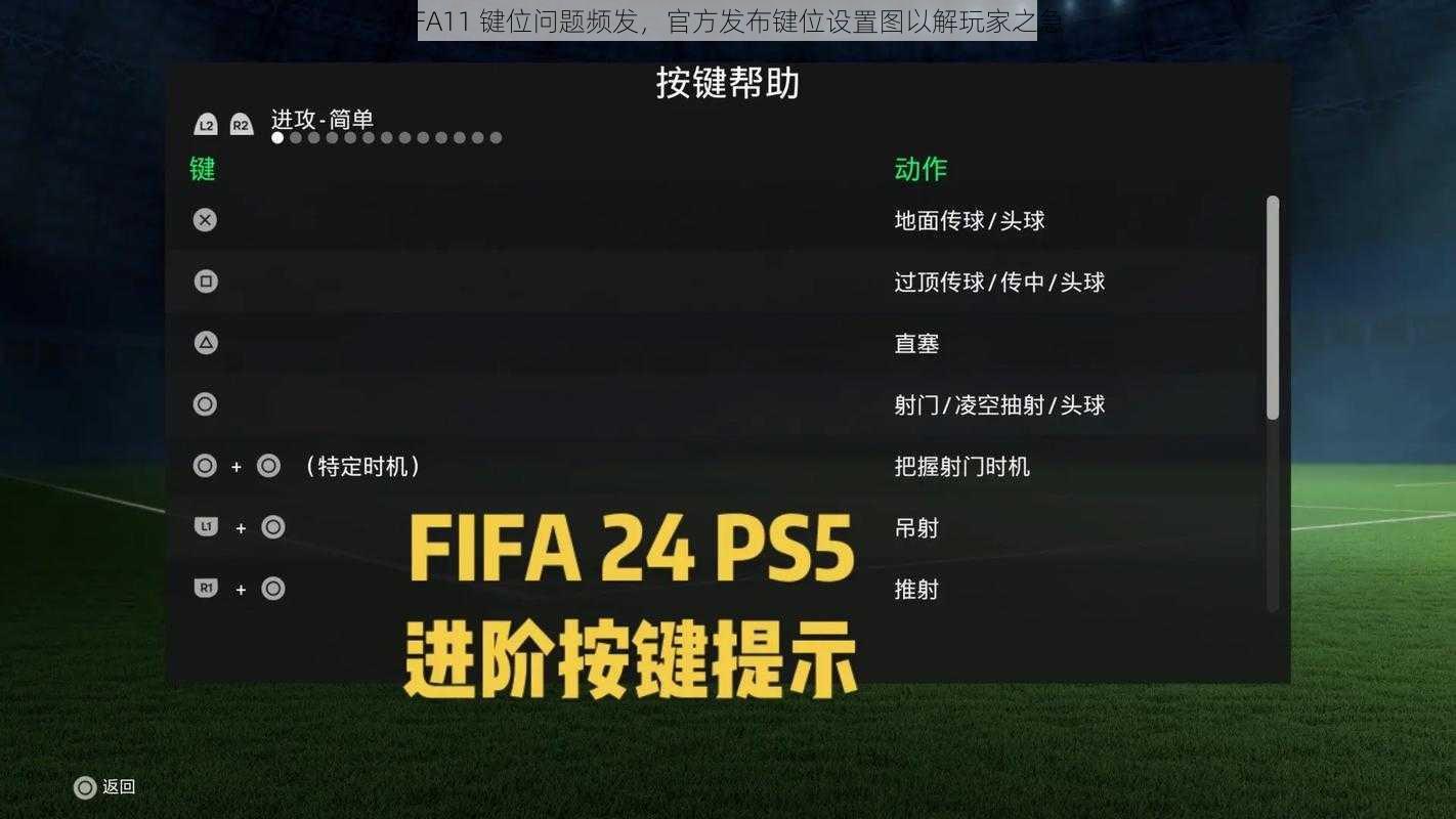 FIFA11 键位问题频发，官方发布键位设置图以解玩家之急