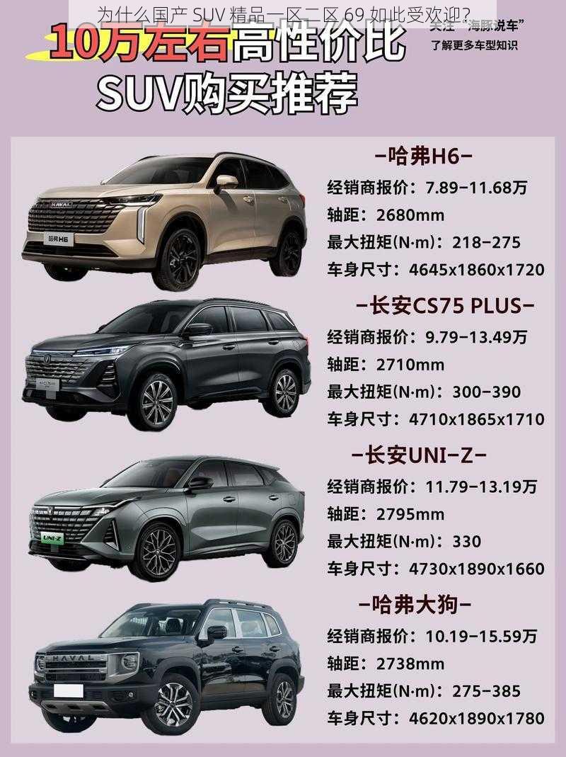 为什么国产 SUV 精品一区二区 69 如此受欢迎？