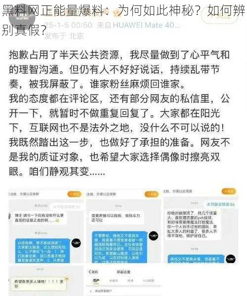 黑料网正能量爆料：为何如此神秘？如何辨别真假？