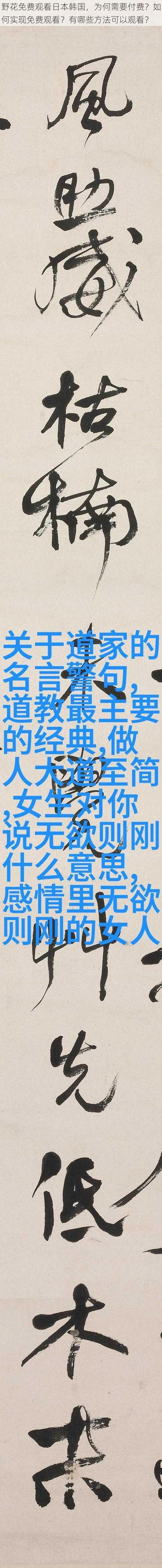 野花免费观看日本韩国，为何需要付费？如何实现免费观看？有哪些方法可以观看？