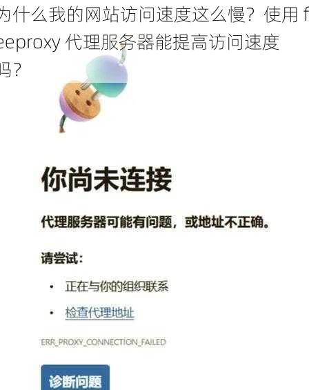 为什么我的网站访问速度这么慢？使用 freeproxy 代理服务器能提高访问速度吗？