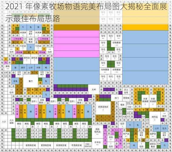 2021 年像素牧场物语完美布局图大揭秘全面展示最佳布局思路