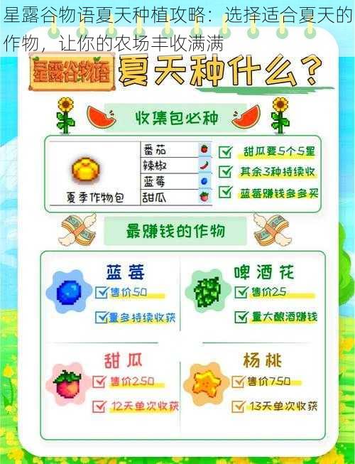 星露谷物语夏天种植攻略：选择适合夏天的作物，让你的农场丰收满满