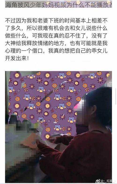 海角披风少年妈妈视频为什么不能播放？