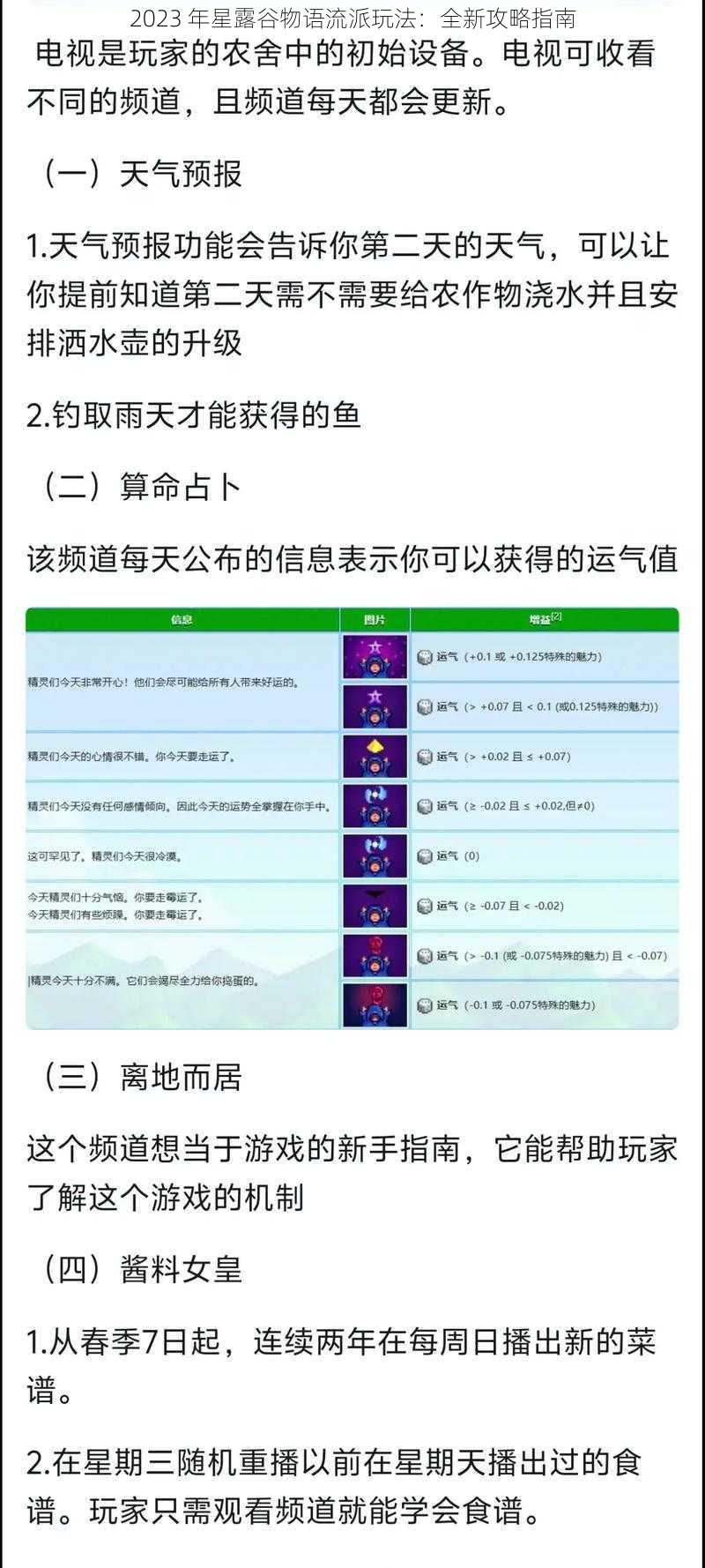 2023 年星露谷物语流派玩法：全新攻略指南