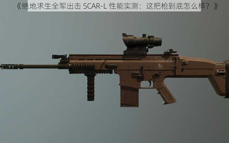 《绝地求生全军出击 SCAR-L 性能实测：这把枪到底怎么样？》