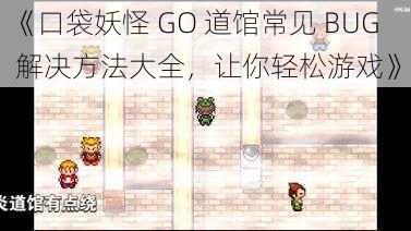 《口袋妖怪 GO 道馆常见 BUG 解决方法大全，让你轻松游戏》