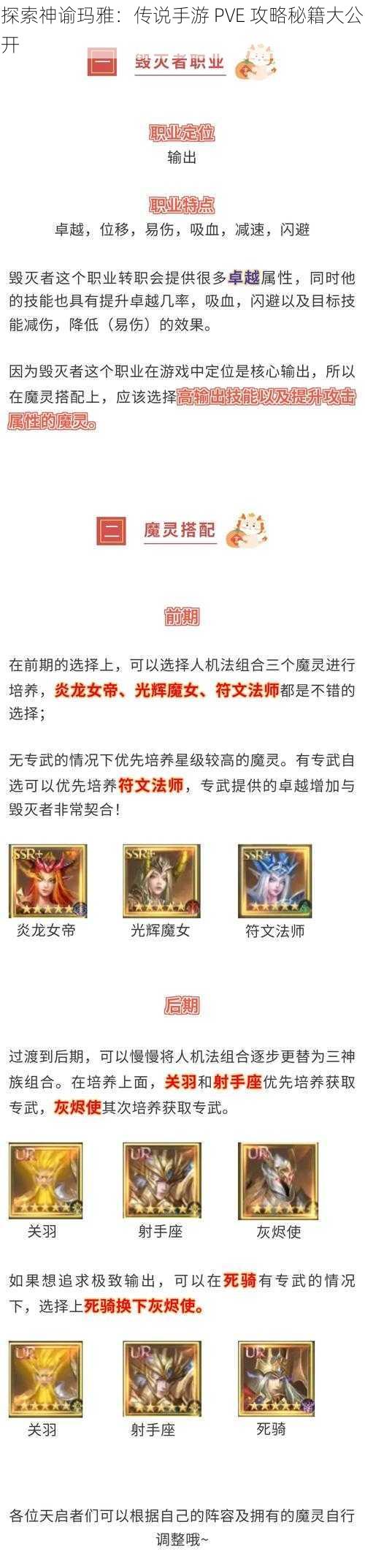 探索神谕玛雅：传说手游 PVE 攻略秘籍大公开