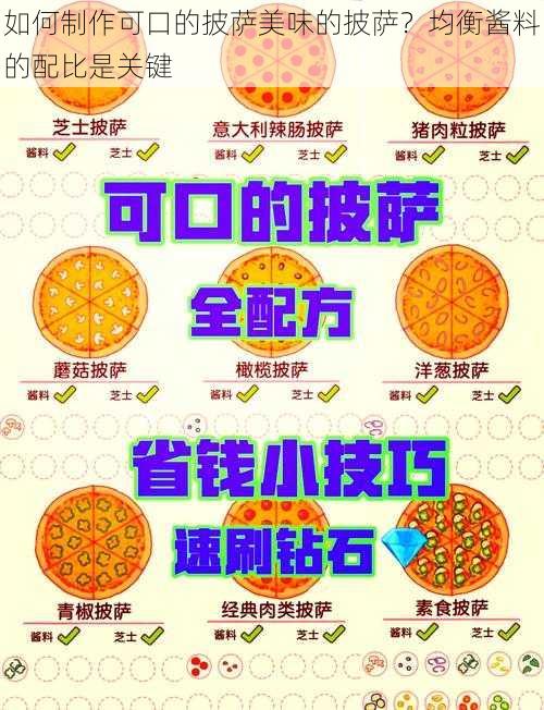 如何制作可口的披萨美味的披萨？均衡酱料的配比是关键